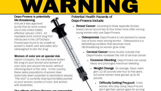 Depo Provera First Shot Side Effects